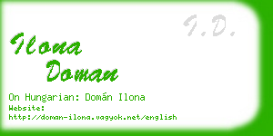ilona doman business card